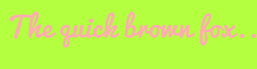 Image with Font Color FFAEAE and Background Color B3FF40